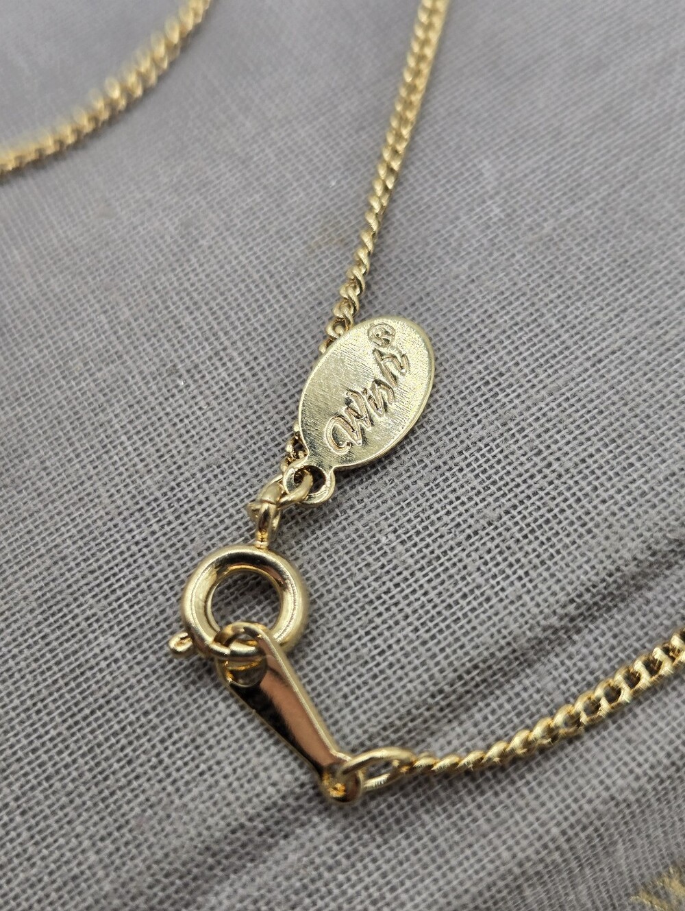 Y2k Yellow CZ Heart Caged Pearl Necklace Dainty Gold Chain 18" Whimsical - Picture 8 of 9